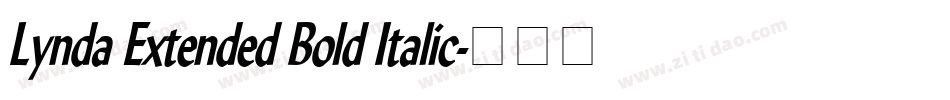 Lynda Extended Bold Italic字体转换